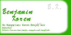 benjamin koren business card